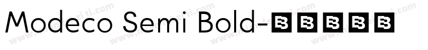 Modeco Semi Bold字体转换